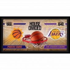 Phoenix Suns vs. Los Angeles Lakers Fanatics Authentic Framed 10 x 20 House Divided Collage