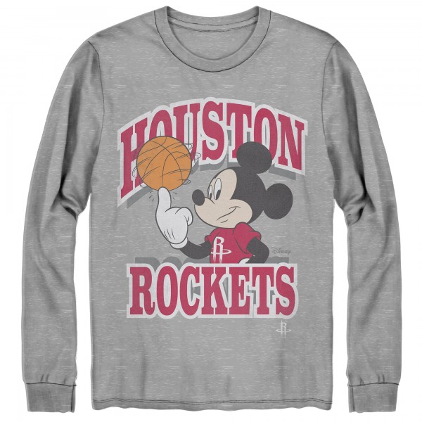Футболка с длинным рукавом Houston Rockets Junk Food Disney Mickey Team Spirit - Gray
