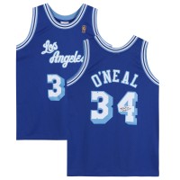 Игровая джерси Autographed Los Angeles Lakers Shaquille ONeal Fanatics Authentic Royal Blue 1996-97 Mitchell & Ness Swingman