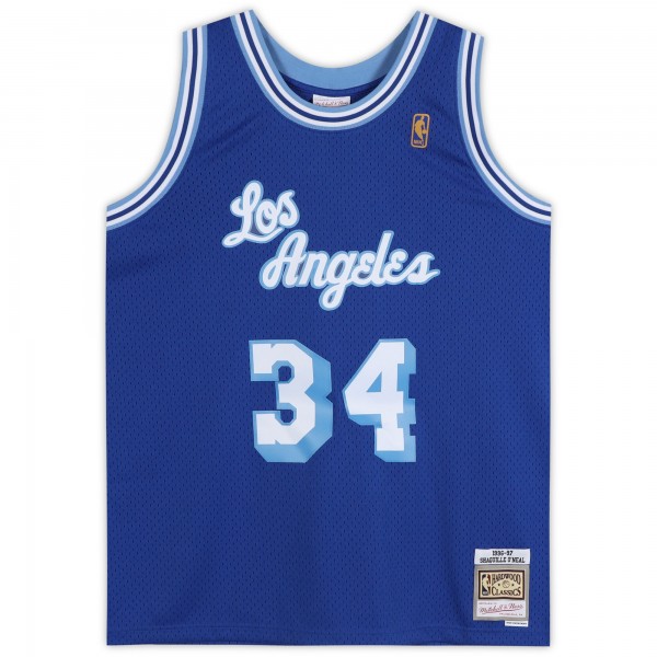 Игровая джерси Autographed Los Angeles Lakers Shaquille ONeal Fanatics Authentic Royal Blue 1996-97 Mitchell & Ness Swingman