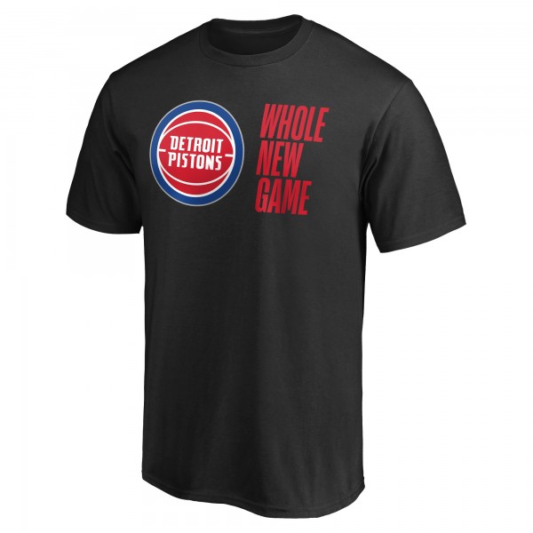 Detroit Pistons Black Whole New Game Team T-Shirt