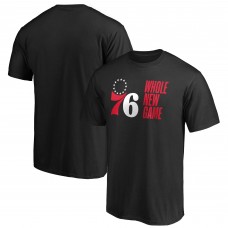 Philadelphia 76ers Black Whole New Game Team T-Shirt