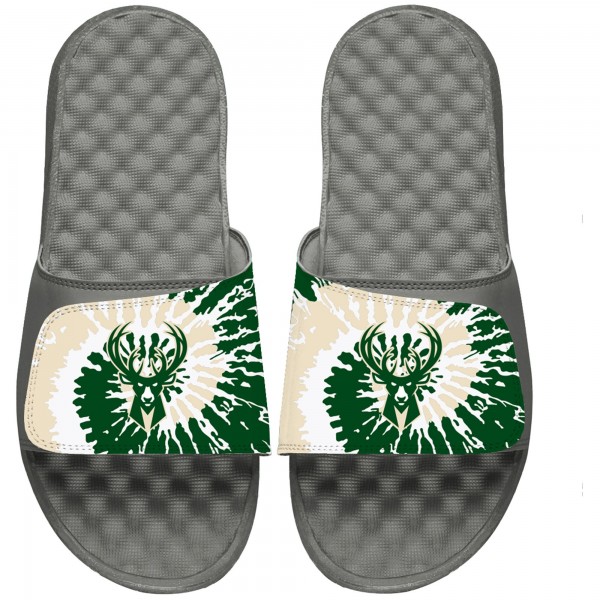 Шлепки Milwaukee Bucks ISlide Tie Dye - Gray