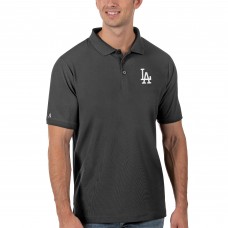 Los Angeles Dodgers Antigua Gray Legacy Pique Polo