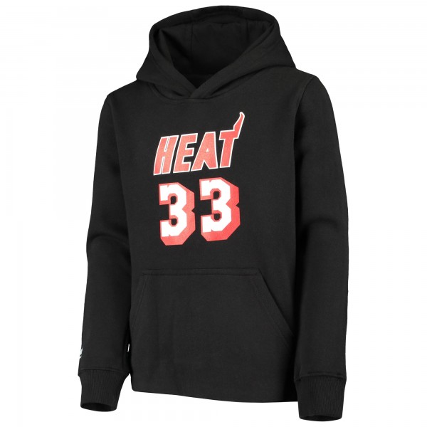 Именная толстовка Alonzo Mourning Miami Heat Mitchell & Ness Youth Hardwood Classics - Black
