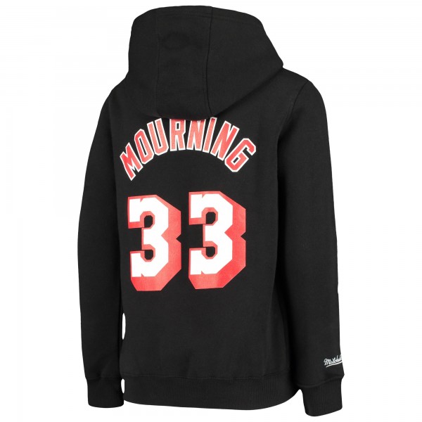 Именная толстовка Alonzo Mourning Miami Heat Mitchell & Ness Youth Hardwood Classics - Black