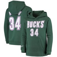 Детская толстовка Ray Allen Milwaukee Bucks Mitchell & Ness Hardwood Classics - Hunter Green
