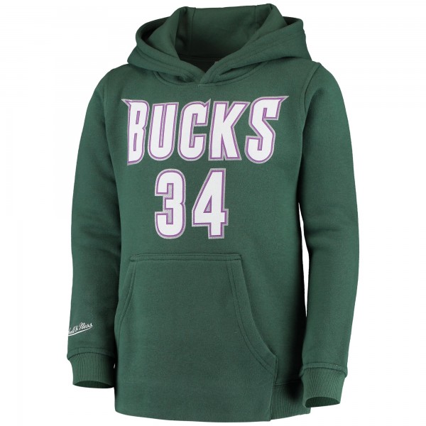 Детская толстовка Ray Allen Milwaukee Bucks Mitchell & Ness Hardwood Classics - Hunter Green