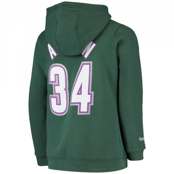 Детская толстовка Ray Allen Milwaukee Bucks Mitchell & Ness Hardwood Classics - Hunter Green