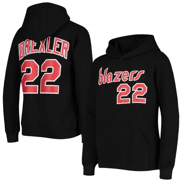 Детская толстовка Clyde Drexler Portland Trail Blazers Mitchell & Ness Hardwood Classics - Black