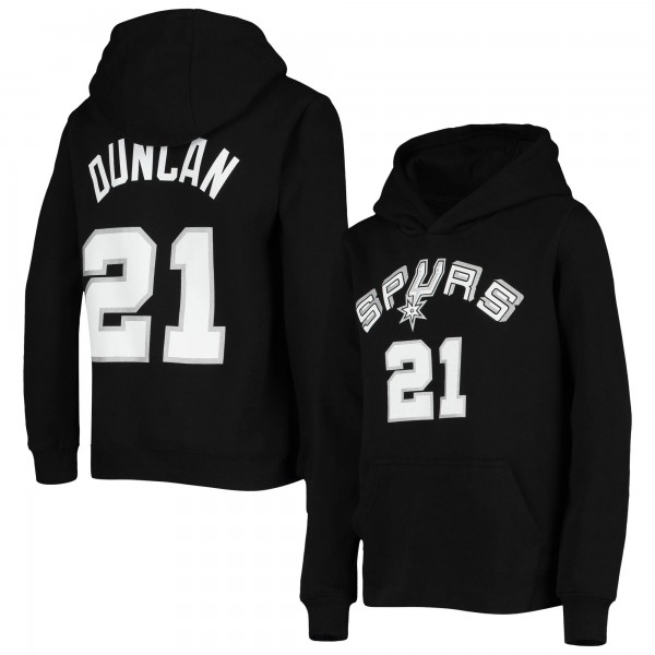 Детская толстовка Tim Duncan San Antonio Spurs Mitchell & Ness Hardwood Classics - Black