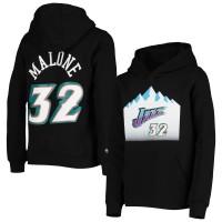 Именная толстовка Karl Malone Utah Jazz Mitchell & Ness Youth Hardwood Classics - Black