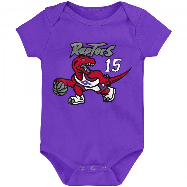 Малышам Toronto Raptors Vince Carter Mitchell & Ness Purple Hardwood Classics Name & Number Bodysuit