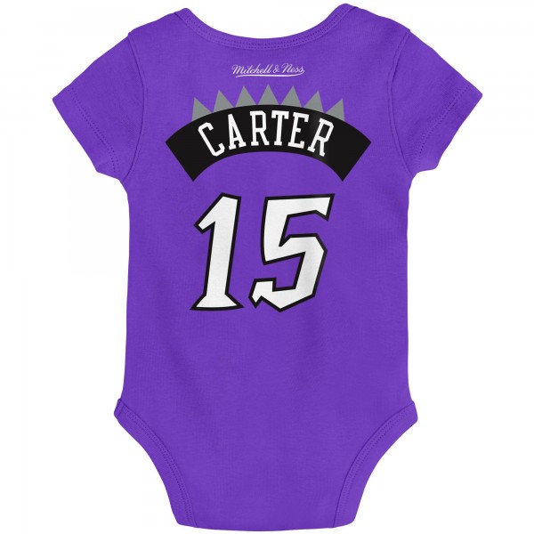 Малышам Toronto Raptors Vince Carter Mitchell & Ness Purple Hardwood Classics Name & Number Bodysuit