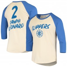 Футболка с рукавом 3/4 Kawhi Leonard LA Clippers - Cream/Royal