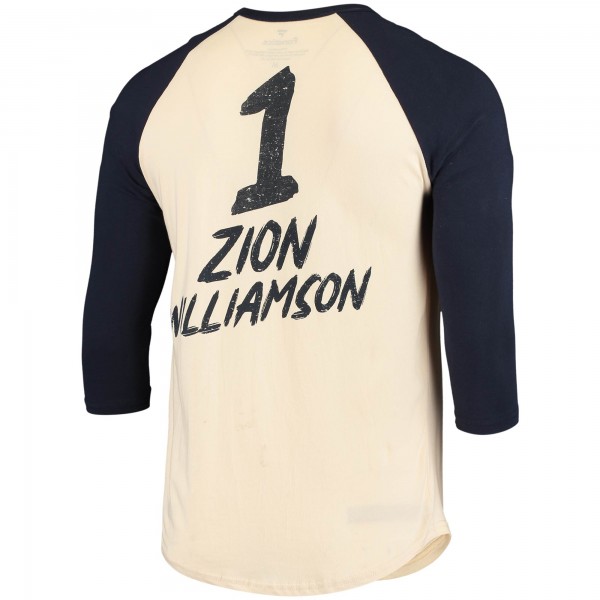 Футболка с рукавом 3/4 Zion Williamson New Orleans Pelicans - Cream/Navy