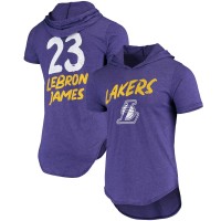 Футболка с капюшоном LeBron James Los Angeles Lakers Tri-Blend - Heathered Purple