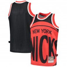 Детская игровая майка New York Knicks Mitchell & Ness Hardwood Classics Big Face 2.0 - Black