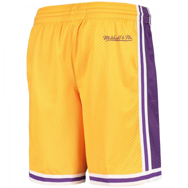 Детские шорты Los Angeles Lakers Hardwood Classics Throwback Big Face Mesh - Gold - атрибутика NBA