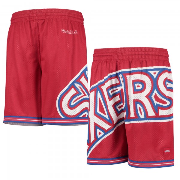 Шорты Philadelphia 76ers Youth Hardwood Classics Throwback Big Face Mesh - Red