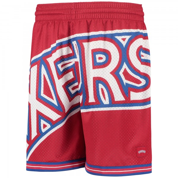 Шорты Philadelphia 76ers Youth Hardwood Classics Throwback Big Face Mesh - Red