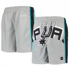 Детские шорты San Antonio Spurs Hardwood Classics Throwback Big Face Mesh - Gray