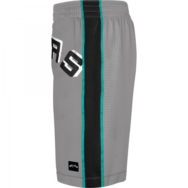 Детские шорты San Antonio Spurs Hardwood Classics Throwback Big Face Mesh - Gray - атрибутика NBA
