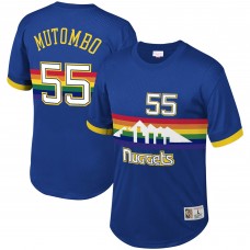 Футболка Dikembe Mutombo Denver Nuggets Mitchell & Ness Mesh - Royal