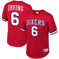 Футболка Julius Erving Philadelphia 76ers Mitchell & Ness Mesh - Red