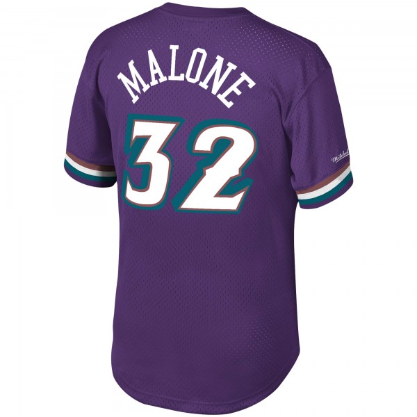 Футболка Karl Malone Utah Jazz Mitchell & Ness Mesh - Purple