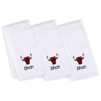 3 именных салфетки - слюнявчика Chicago Bulls Infant - White