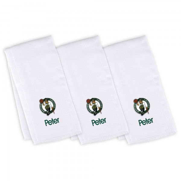 3 именных салфетки - слюнявчика Boston Celtics Infant - White