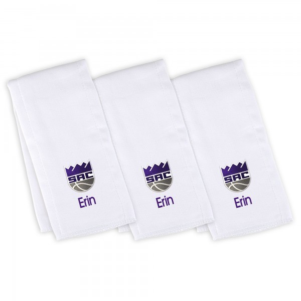3 именных салфетки - слюнявчика Sacramento Kings Infant - White