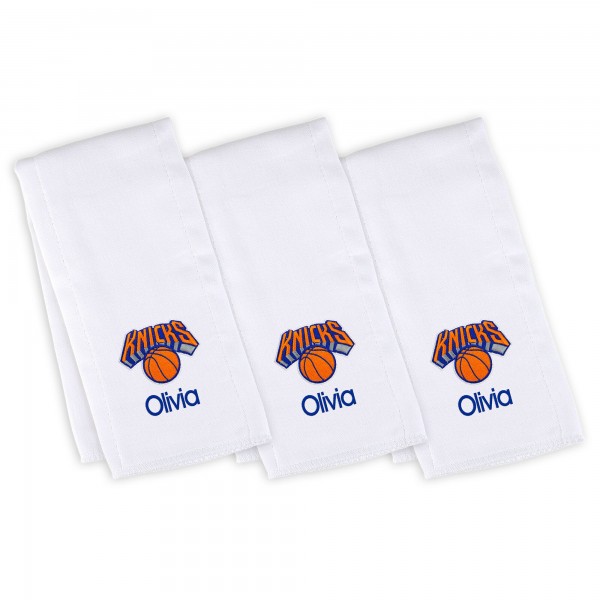 3 именных салфетки - слюнявчика New York Knicks Infant - White