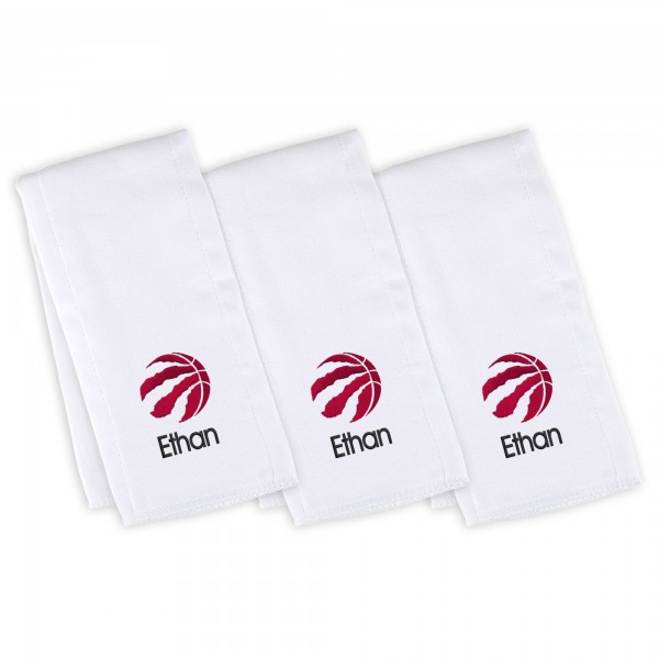 3 именных салфетки - слюнявчика Toronto Raptors Infant - White