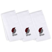 3 именных салфетки - слюнявчика Portland Trail Blazers Infant - White