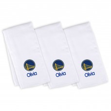 Golden State Warriors Infant Personalized Burp Cloth Three-Pack - White