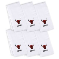 6 именных салфеток - слюнявчика Chicago Bulls Infant - White