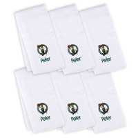 Boston Celtics Infant Personalized Burp Cloth 6-Pack - White
