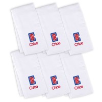 6 именных салфеток - слюнявчика LA Clippers Infant - White