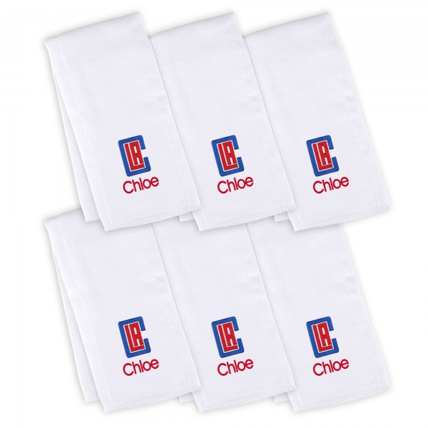 6 именных салфеток - слюнявчика LA Clippers Infant - White
