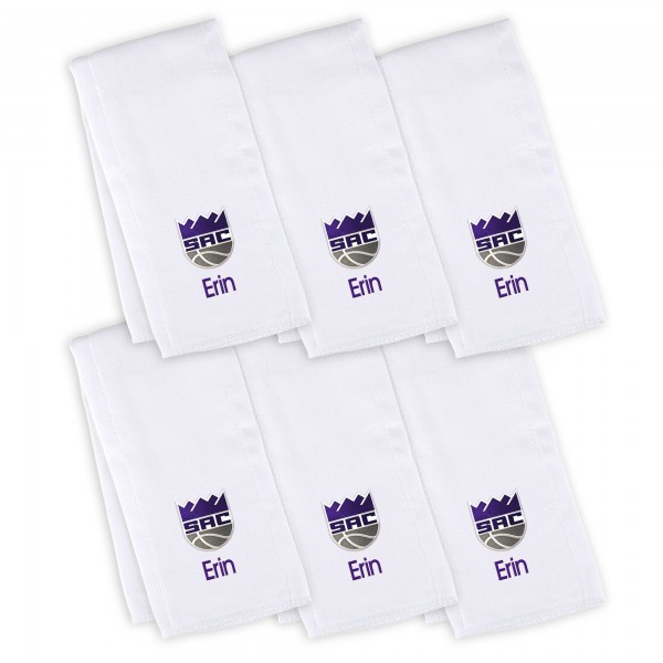 6 именных салфеток - слюнявчика Sacramento Kings Infant - White