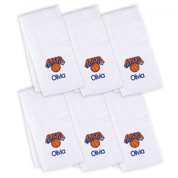 6 именных салфеток - слюнявчика New York Knicks Infant - White
