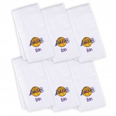 6 именных салфеток - слюнявчика Los Angeles Lakers Infant - White