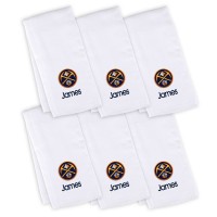 6 именных салфеток - слюнявчика Denver Nuggets Infant - White