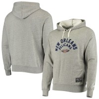 Толстовка флисовая New Orleans Pelicans New Era French Terry Chenille - Heathered Gray