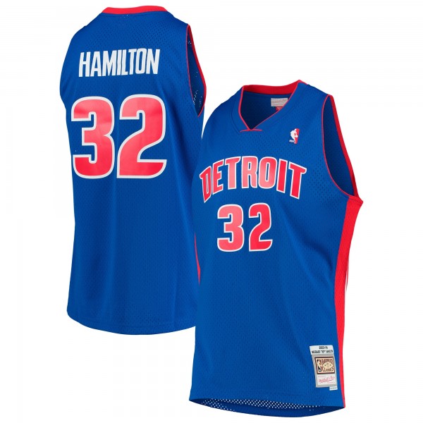 Игровая форма  Richard Hamilton Detroit Pistons Mitchell & Ness 2003-04 Hardwood Classics Swingman - Blue