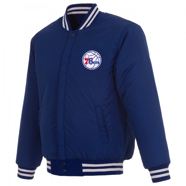Куртка на кнопках Philadelphia 76ers JH Design Reversible Embroidered Wool - Royal
