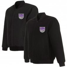 Куртка на кнопках Sacramento Kings JH Design Reversible Embroidered Wool - Black