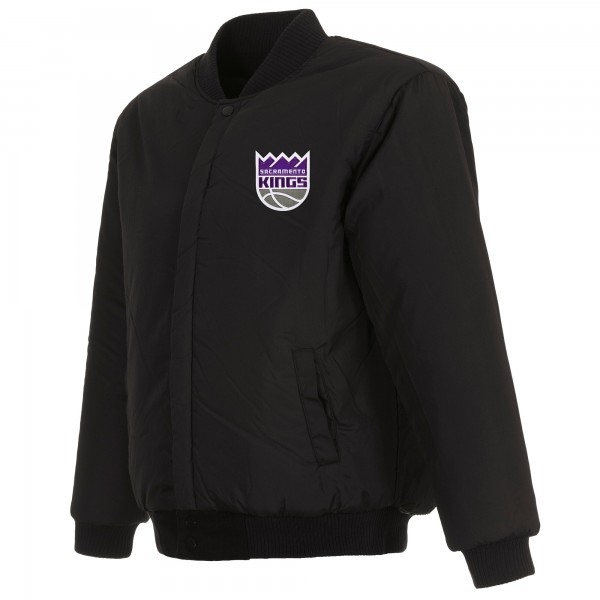 Куртка на кнопках Sacramento Kings JH Design Reversible Embroidered Wool - Black